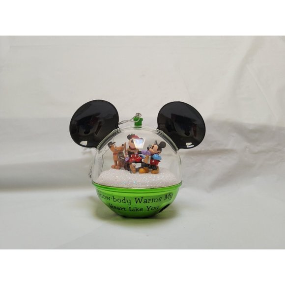 Mickey Mouse Snow Globe Ornament SNOWBODY WARMS MY HEART Bradford #A1143 COA - Picture 2 of 12